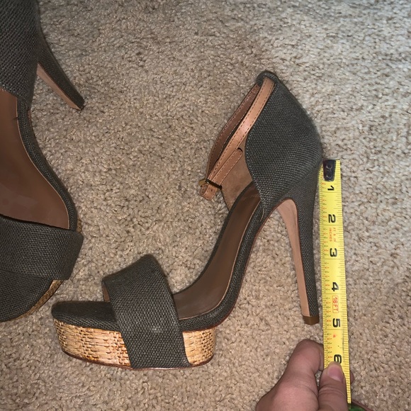 Tory Burch Green Amina Olive Canvas High Heel - Picture 7 of 11